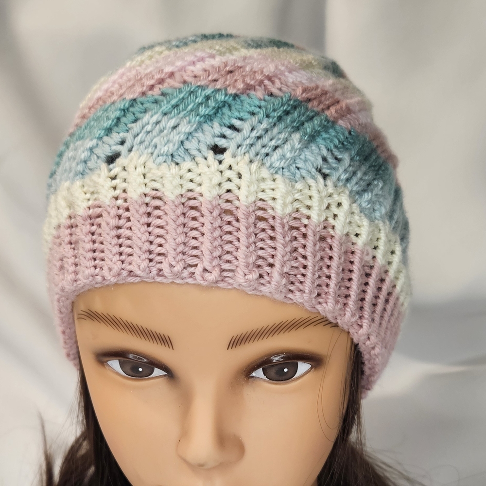 Multicolor Knitted Women's Beanie
